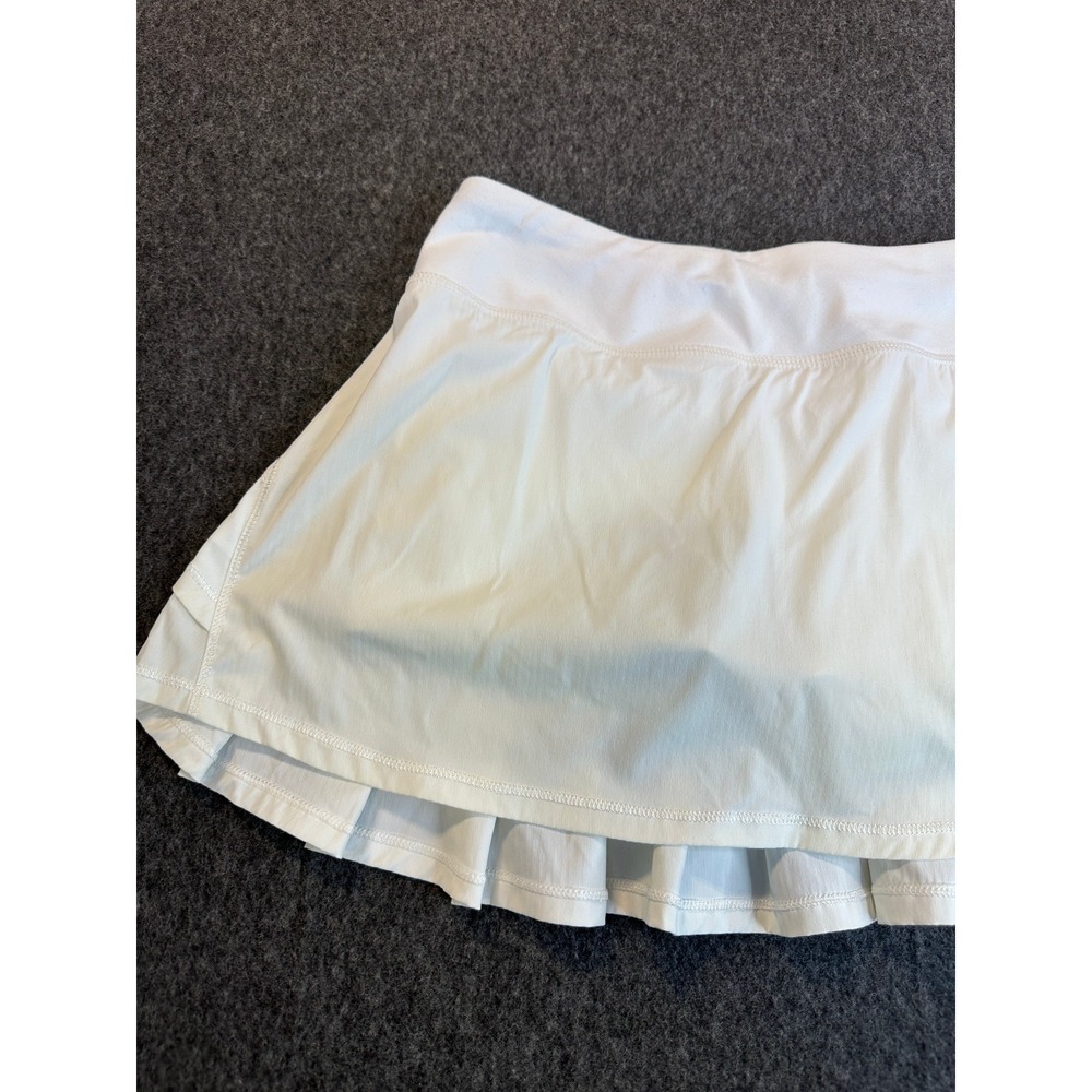 Ivivva x Lululemon Set the Pace Skort Tiered Ruffle White Skirt Shorts Girls 12 - Picture 8 of 15